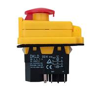 Commutateur électromagnétique DKLD DZ-6I Interrupteurs à bouton-poussoir d'arrêt d'urgence pour équipement de machine-outil industriel Ac 250V 16 (15) A 5E4 DZ-6 IP55