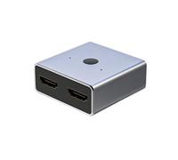 Commutateur en métal 4K60Hz pour HDTV avec puce intelligente 2 voies commutation de signaux automatiques pour consoles de jeu HDTV Switcher