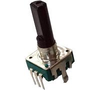 Commutateur Encodeur 5pcs Encodeur Rotatif à 360 Degrés EC12 RE12 Encodeur Audio Codage 5 Broches 24 Positions avec Interrupteur à Bouton-Poussoir Longueur de la Poignée 12.5 20 15(Color:Handle Length