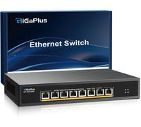 Commutateur Ethernet 8 Ports 5Gb Non Géré Avec 8 Ports 5G Base-T. Commutateur Réseau 5Gbps Pour Nas/Pc 5Gbps, Adaptateur/Carte Réseau 5Gbps, Routeur Wi-Fi 7, Montage Sur Rack 19 Pouces.