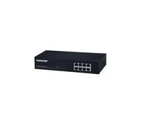 Intellinet 8-Port Fast Ethernet PoE+ Switch, 8 x PoE ports, IEEE 802.3at/af Power-over-Ethernet (PoE+/PoE), Endspan, Desktop, Box - Commutateur + 8 x 10/100 PoE+ - de bureau - PoE+