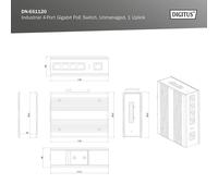 Commutateur Ethernet industriel Digitus DN-651120 10 / 100 / 1000 MBit/s IEEE 802.3af (12.95 W), IEEE 802.3at (25.5 W)