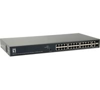 commutateur GE PoE+ à gestion Web 26 ports, 2x SFP/RJ45 Combo (185W) Hersteller : LEVELONE (GEP-2651)