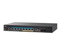 Commutateur géré empilable Cisco SG350X-8PMD, Combine 8 Ports 2.5G multigigabit Plus 240 W PoE, 2 x 10G SFP+, Protection à Vie limitée (SG350X-8PMD-K9-EU)