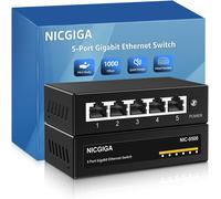 Commutateur Gigabit Ethernet 5 ports non géré,répartiteur Ethernet réseau,montage sur table ou au mur,sans ventilateur,plug and play,boîtier en métal,mini body