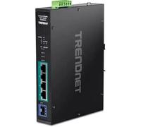 TRENDnet Commutateur Gigabit PoE+ TI-PGM541 – 5 ports (4 PoE+ + 1 SFP) – Rail DIN -20° à 65°C