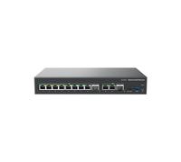 Commutateur Grandstream Networks GCC6011 Gigabit Ethernet 10 ports RJ-45 (10/100/1000) + 2 SFP, PoE 36W, QoS, Cloud, 2GB RAM, 32GB Flash, Montage Mural/Rack