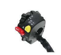 Commutateur Guidon Moto Interrupteur De Guidon De Moto 7/8" avec Klaxon, Phare, Feu Antibrouillard, Voyant D'avertissement, Interrupteurs À Bouton-Poussoir