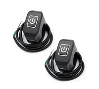 Commutateur Guidon Moto Interrupteur De Moto avec Lampe D'affichage LED, Bouton De Commutation Modifié, Montage sur Guidon, Interrupteurs Marche/arrêt De Phare De Moto