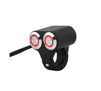 Commutateur Guidon Moto Interrupteur Marche/arrêt pour Guidon Moto, 7/8 Pouces, 22 Mm, Interrupteur pour Phare, Frein, Feu Antibrouillard, Marche/arrêt avec Voyant Lumineux