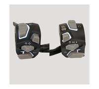Commutateur Guidon Moto Interrupteur Universel pour Guidon De Moto, 7/8'', 22 Mm, Voyant D'avertissement, Clignotant, Klaxon, Bouton De Démarrage Et D'arrêt avec LED
