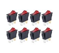 Commutateur Guidon Moto Lot De 8 Interrupteurs À Bascule Marche/arrêt 3 Broches 2 Positions pour Bateau avec Lumière 250 V/15 A 125 V/20 A