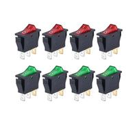 Commutateur Guidon Moto Lot De 8 Interrupteurs À Bascule Marche/arrêt 3 Broches 2 Positions pour Bateau avec Lumière 250 V/15 A 125 V/20 A