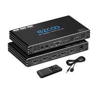 Commutateur HDMI 2.1 4K 120Hz 4x1 avec Extracteur Audio Switch HDMI 8K 4 in 1 Out avec SPDIF Optique et 3.5mm Stéréo Arc CEC HDCP2.3 3D HDR10 VRR ALLM IR Remote pour PS5 et Xbox NVIDIA AMD