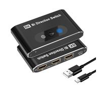 Commutateur HDMI 2.1 8K @ 60 Hz, boîtier de commutation HDMI 2 en 1, sélecteur HDMI prend en charge 4K @ 120 Hz 1080p @ 240 Hz, commutateur HDMI 2 ports 48 Gbit/s compatible avec Xbox Series X PS4 Pro