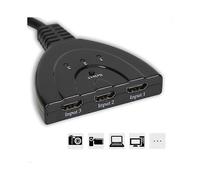 Commutateur HDMI 3 ports 3x1, commutateur automatique avec câble Pigtail de 3 pieds, prise en charge