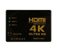 Commutateur HDMI 4K 3 entrées 1 sortie HD 1080P, séparateur de câble vidéo 1x3 Hub adaptateur convertisseur pour PS4/3 TV Box HDTV PC, livraison directe