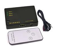 Commutateur HDMI 4K 3x1, SéLecteur de Commutateur HDMI 3 en 1 avec Télécommande IR, Répartiteur HDMI 3 Ports pour PC, Lecteur DVD
