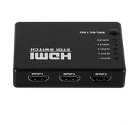 Commutateur HDMI 5 ports 1080p avec télécommande, commutateur automatique/commutateur 5 x 1 HDMI pour moniteur HDTV projecteur Plug and Play, noir