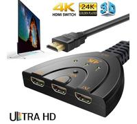 Commutateur HDMI - XCSOURCE - 4K - 3 Ports - Compatible avec DVD, Blu-Ray, Consoles de jeux
