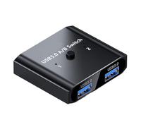 Commutateur Hub USB pour ordinateur avec 2 câbles de 1 m pour un transfert rapide de données entre PC et accessoires Changement bidirectionnel USB