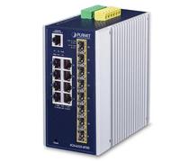 Commutateur industriel administrable Planet IP30 L3, 8 ports RJ45 + 8 ports SFP,