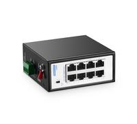Commutateur industriel mini Gigabit 8 ports, Ethernet 100/1000 Mbps, rail DIN et support mural inclus, YuLinca non géré IP30 (-40 ~ 85 °C) commutateur réseau durci