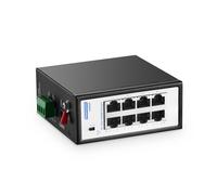 Commutateur industriel Mini Gigabit PoE+ 8 ports, Ethernet 100/1000 Mbps, IEEE802.3AF/AT PoE+, rail DIN et support mural, IP30 non géré (-40 ~ 85 °C) Commutateur PoE industriel YuLinca trempé