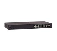 Commutateur Intelligent Cisco SG250-18, Combine 18 Ports Gigabit Ethernet (GbE) et 16 Ports Gigabit Ethernet RJ45 et 2 Ports SFP Gigabit Ethernet, Protection à Vie limitée (SG250-18-K9-EU)