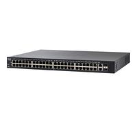 Commutateur intelligent Cisco SG250-50P, avec 50 ports Gigabit Ethernet, combine 48 ports RJ45 Gigabit Ethernet et 2 ports SFP Gigabit Ethernet plus 375 W PoE, protection à vie limitée (SG250-50P-K9-EU)