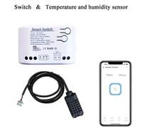 Commutateur Intelligent De Température Et D'humidité Ewelink Th,Wifi,Contact Sec Passif,Citations,Moniteur En Temps Réel,Smart Tech,Alexa,Alice,7-32v - Type Temp. Hum. Switch