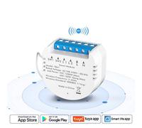 Commutateur intelligent Wifi Tuya, fonction de télécommande avec application, commande vocale, Module d'éclairage intelligent, fil neutre + fil de feu