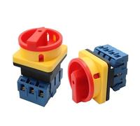 Commutateur inverseur 3P 4P 25A/32A/40A/63A LW30 avec cadenas, sélecteur de déconnexion et panneau marche/arrêt, commande de puissance 440 V, 1 pièce(3P 32A)