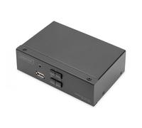 Commutateur KVM 2 ports, 4K 60Hz, 2xDisplayPort IN, 1xDisplayPort OUT, 2xUSB, 2xAudio IN&OUT