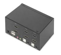 Commutateur KVM 2 ports double écran 4K HDMI DIGITUS