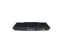 Commutateur KVM 2x1 PIP automatique, USB 2.0, avec télécommande, 4K 30 Hz, partage de 2 ordinateurs portables et 1 moniteur Compatibilité étendue(Zwart)