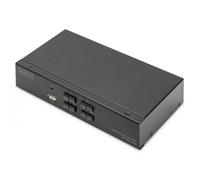 Commutateur KVM 4 ports, 4K 60Hz, 4xDP IN, 1xDP OUT, 2xUSB A, 2x Audio IN&OUT