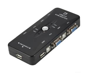 Commutateur KVM 4 ports VGA manuel USB 2.0 4 pouces sortie pour PC clavier moniteur contrôle (4)