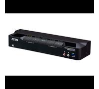 Commutateur KVM ATEN CS1924A 4 ports DisplayPort 8K 60Hz USB 3.1 Gen 1 avec câbles inclus et hub USB