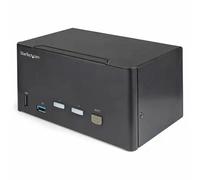 StarTech.com Commutateur KVM DisplayPort 2 Ports pour 3 Moniteurs - 4K 60Hz UHD HDR - KVM de Bureau DP 1.2 avec Hub USB 3.0 2 Ports (5Gbps) et 4 Ports USB 2.0 HID, audio - TAA (SV231TDPU34K) -...