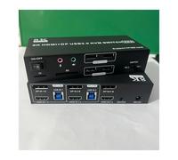 Commutateur KVM double écran 4K120 Hz, 2x2 USB 3.0 DP, 2 entrées, sorties, 8K60, affichage mixte, écrans, ordinateurs, ports SD TF,Fluidité Incroyable(TA202-HDMI DP)
