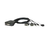 Commutateur KVM DVI/USB ATEN CS22D - 2 ports - Résolution maximale 1920 x 1200 pixels