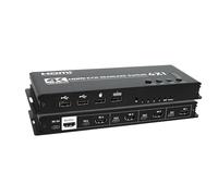 Commutateur KVM HDMI 4K 4x1 Quad Multi Viewer 4 en 1 Sortie Processeur KVM HDMI Écran Multiviewer Sans interruption pour 4 PC Partage de souris et clavier