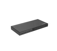 Commutateur KVM HDMI à 4 ports, 4K 60 Hz, 4 x 1, 4:4:4, 18 Gbit/s, HDCP 2.2/1.4, USB 2.0, audio et microphone, prise en charge 3D