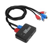 Commutateur KVM HDMI alimenté par USB pour le contrôle de deux PC, compatible avec les résolutions HD, avec bouton-poussoir intégré et design