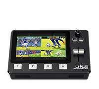 Commutateur KVM, L2 PLUS 5.5 "LCD multi-caméra vidéo mélangeur commutateur avec écran tactile PTZ contrôle Chroma Key USB3.0 for la diffusion en direct