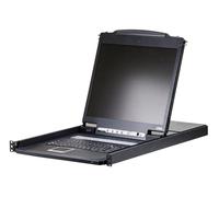 Commutateur KVM LCD Aten 8 ports 19" avec clavier français, CL1308N-FR