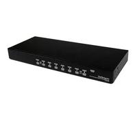 Commutateur kvm ps/2 usb 8 ports 1u empilables sur rack avec osd