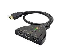 Commutateur KVM, Répartiteur KVM compatible HMI 4K 2K 3D, 3 entrées 1 sortie, Mini commutateur vidéo à 3 ports, HUB 1080P