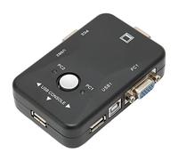 Commutateur KVM USB 2.0 Adaptateur de Partage Vidéo VGA 2 Ports, Commutateur KVM VGA HD 1920x1440 pour Double Moniteur, pour Ordinateur, PC, Ordinateur Portable, Ordinateur de Bureau, Moniteur, Imprim